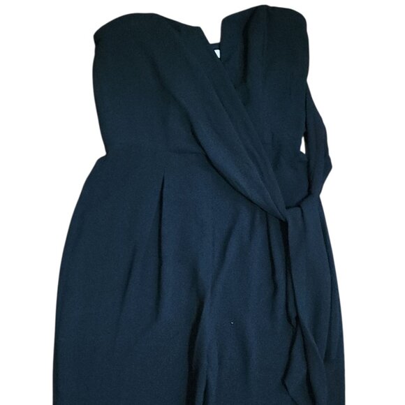 Forever 21 Jumpsuit Womens Size XS Solid All Black Contemporary Strapless Classy - Picture 2 of 7
